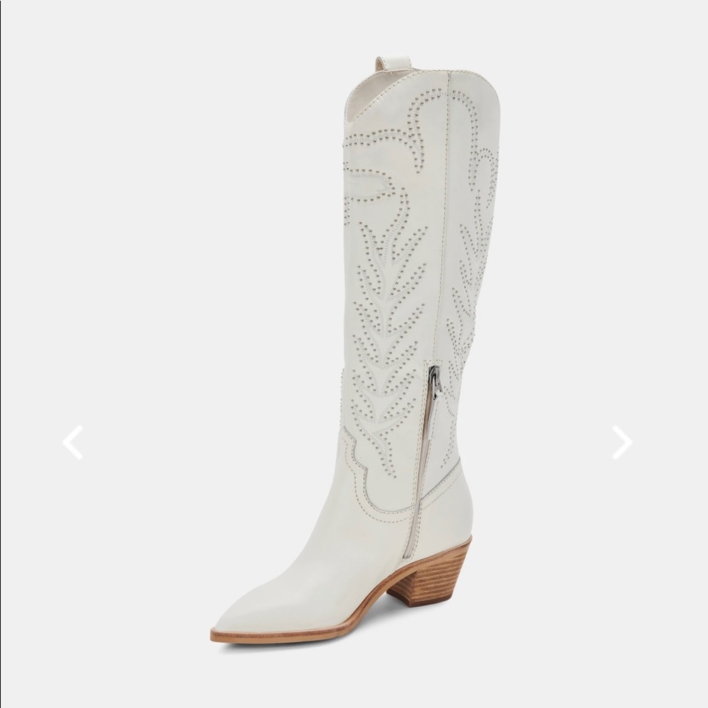 White Dolce Vita Western Boots size 7